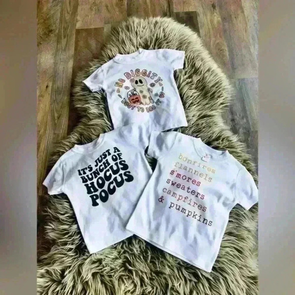 Set Of 3 Fall T-Shirts Size 6-12Mos - Picture 1 of 7